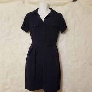 Military style dress.